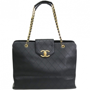 Pre Owned Chanel Black Calfskin Supermodel Shoulder Bag