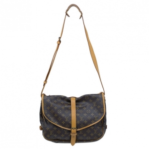 Pre Owned Louis Vuitton Monogram Canvas Saumur Messenger 35