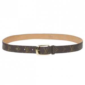 Pre Owned Louis Vuitton Ellipse Monogram Canvas Belt 85CM