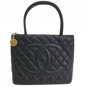 Pre Owned Chanel Black Caviar Revival Tote