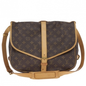 Pre Owned Louis Vuitton Monogram Canvas Saumur 35