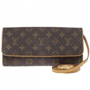 Pre Owned Louis Vuitton Monogram Canvas Pochette Twin