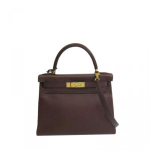 Pre Owned Hermes Brown Courchevel Kelly 28