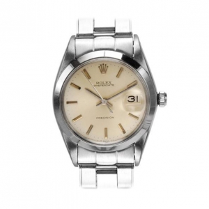Pre Owned Rolex Date Mens Wristwatch SS Cream