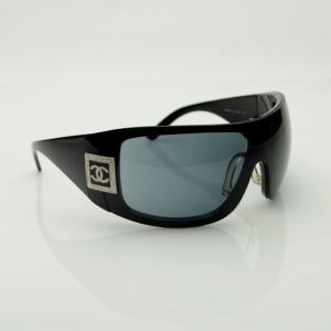 Pre Owned Chanel Black Mask Sunglasses