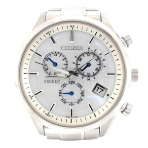 Pre Owned Citizen Exceed Solar Electric Wave Chrono Watch Mens