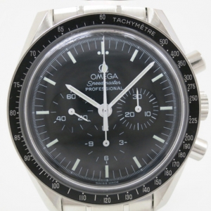 Pre Owned Omega Speedmaster Professional SS Black Mens Wristwatch 2
