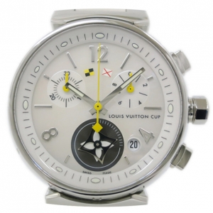 Pre Owned Louis Vuitton Tambour Lovely Cup SS/Rubber Ladies Wristwatch