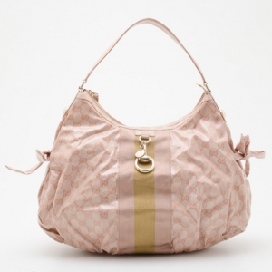 Pre Owned Gucci Pink Crystal Hobo