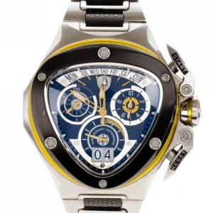 Pre Owned 'Tonino Lamborghini Blue Stainless Steel Spider 3001 Men's Wristwatch 46MM