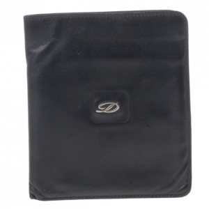 Pre Owned S.T. Dupont Black Leather Line D Wallet