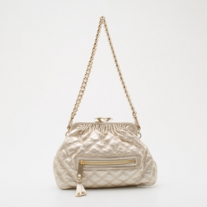 Pre Owned Marc Jacobs Metallic Pale Gold Little Stam