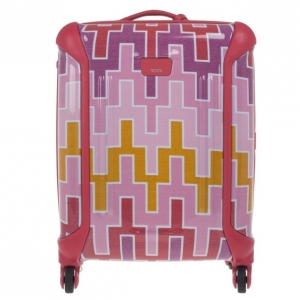 Pre Owned Tumi Pink Printed Trolley