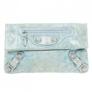 Pre Owned Balenciaga Blue Arena Giant Envelope Clutch