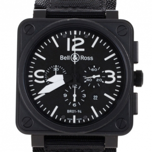 Pre Owned Bell & Ross Black Stainless Steel BR 01-94 Men's Wristwatch 46MM
