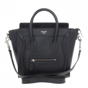 Pre Owned Celine Black Nano Luggage Tote