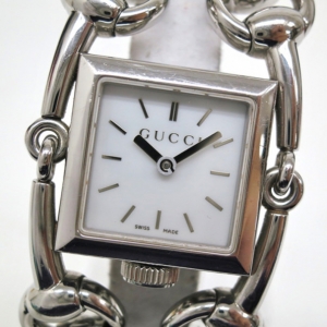 Pre Owned Gucci Signoria Ladies Wristwatch SS White Silver 