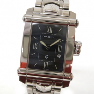 Pre Owned Philippe Charriol Columbus SS Black Mens Wristwatch 