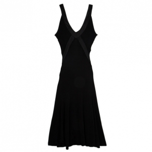 Pre Owned Valentino V Neck Stretch Dress S