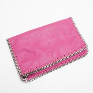 Pre Owned Stella McCartney Pink Fallabella Foldover Clutch