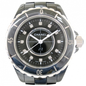 Pre Owned Chanel J12 Ceramic Black Ladies Wristwatch  