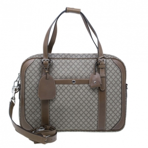 Pre Owned Gucci Brown Diamante Supreme Briefcase