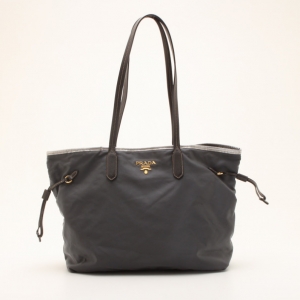 Pre Owned Prada Grey Tessuto Nylon Tote 