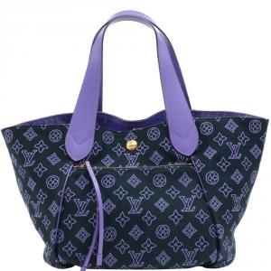 Pre Owned Louis Vuitton Marine Canvas Cabas Ipanema PM Bag