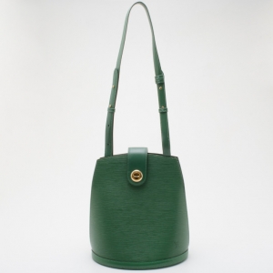 Pre Owned Louis Vuitton Borneo Green Epi Leather Cluny Shoulder Bag  