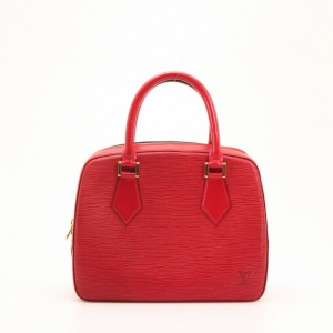 Pre Owned Louis Vuitton Red Epi Leather Sablon Satchel Bag