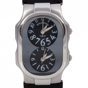 Pre Owned Philip Stein Black Stainless Steel Teslar Women's Wristwatch 27MM