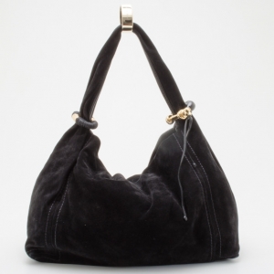 Pre Owned Jimmy Choo Suede 'Saba ' Bracelet Hobo Handbag