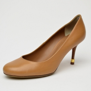 Pre Owned Tory Burch Brown Leather Rea Pumps Size 38