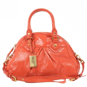 Pre Owned Marc by Marc Jacobs Vibrant Orange Classic Q Baby Aidan Satchel