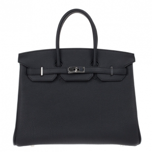 Pre Owned Hermes Black Togo Leather Birkin 35