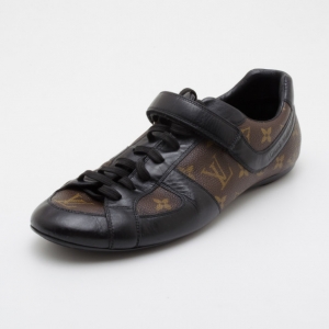 Pre Owned Louis Vuitton Monogram Globe Trotter Sneakers Size 42