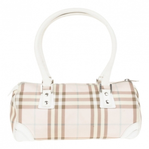 Pre Owned Burberry Small Candy Check Satchel
