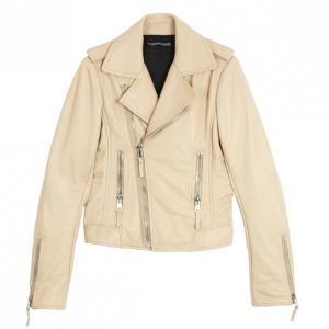 Pre Owned Balenciaga Moto Leather Jacket L