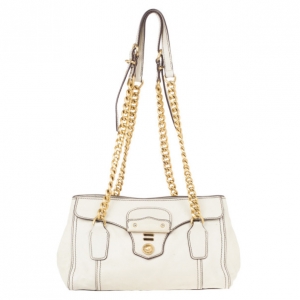 Pre Owned Miu Miu Beige Chain Strap Convertible Bag