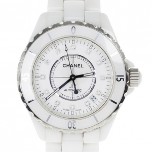 Pre Owned Chanel White Ceramic J12 Unisex Wristwatch 38MM
