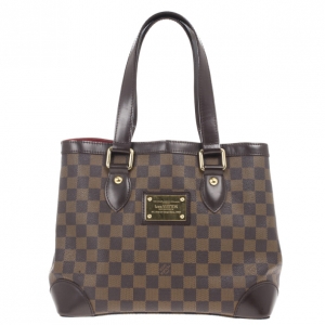 Pre Owned Louis Vuitton Damier Ebene Monogram Hampstead PM