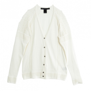 Pre Owned Marc by Marc Jacobs White Button Down Cardigan S