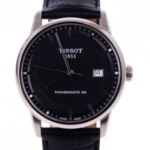 Pre Owned Tissot Black Stainless Steel Powermatic 80 Men's Wristwatch 41MM