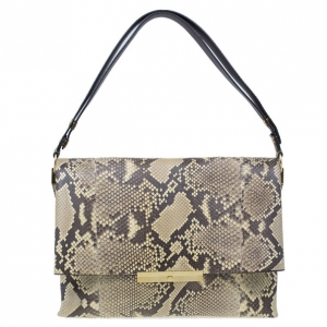 Pre Owned Celine Beige Python Blade Bag