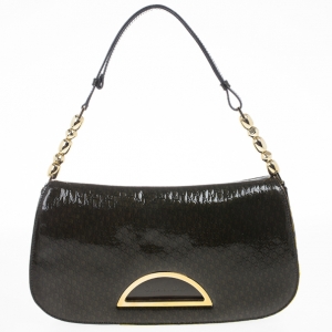 Pre Owned Christian Dior Patent Monogram "Maris Pearl" Shoulder Bag 
