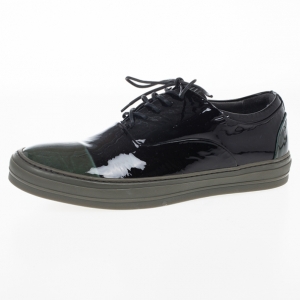 Pre Owned Alexander McQueen Two Tone Patent Sneakers Size 43