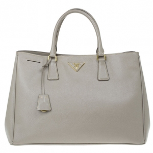 Pre Owned Prada Grey Saffiano Lux Tote