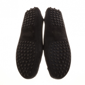 Pre Owned Tod's for Ferrari Black Suede Loafers Size 40