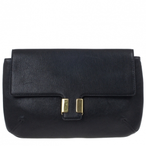 Pre Owned Chloe Black Amelia Leather Clutch