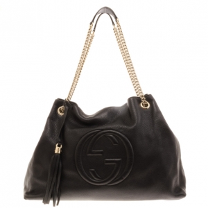 Pre Owned Gucci Soho Large Leather Shoulder Bag 